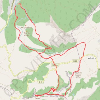 Trace GPS Sources des Encanaux - Dent de Roque Forcade, itinéraire, parcours
