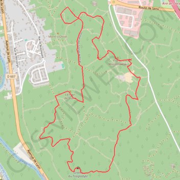 Trace GPS rocher vert de nemours -poligny, itinéraire, parcours