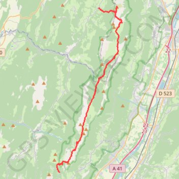 Trace GPS Crolles - Granier, itinéraire, parcours