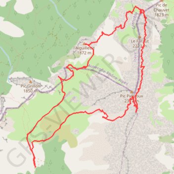Trace GPS Grande Vire du Pierroux (Devoluy), itinéraire, parcours