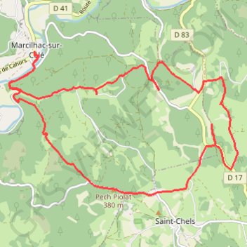 Trace GPS La ronde des Dolmens - Marcilhac-sur-Célé, itinéraire, parcours