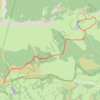 Trace GPS Col d'Andorre, itinéraire, parcours