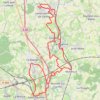 Trace GPS Le long de la Sarthe, au nord du Mans, itinéraire, parcours