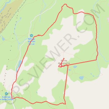 Trace GPS Lacs et Pointe de Lanserlia - Vanoise, itinéraire, parcours