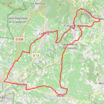Trace GPS Entre plaine et piémont - Caromb, itinéraire, parcours
