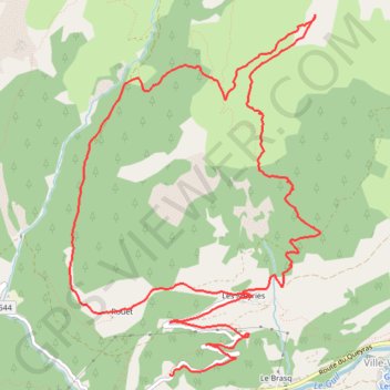 Trace GPS Au dessus du Col de la Creche, itinéraire, parcours