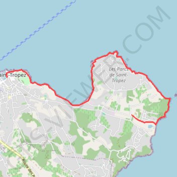 Trace GPS Lou Riou Saint Tropez, itinéraire, parcours