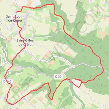 Trace GPS Saint-Aubin-de-Crétot, itinéraire, parcours