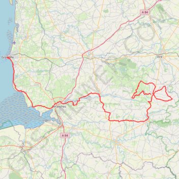 Trace GPS Etape Sourdeval Granville, itinéraire, parcours