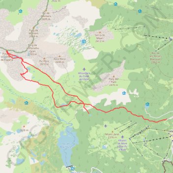 Trace GPS La Cometa d'Espagne, itinéraire, parcours