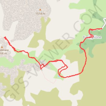 Trace GPS Aiguilles de Popolasca, itinéraire, parcours
