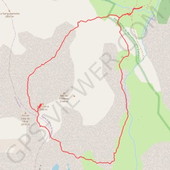 Trace GPS Fort Carra en Boucle, itinéraire, parcours