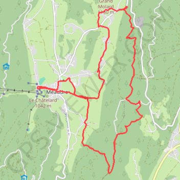 Trace GPS Balade à Méaudre, itinéraire, parcours