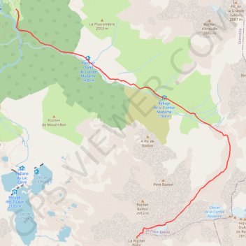 Trace GPS Rocher Blanc par Combe Madame, itinéraire, parcours