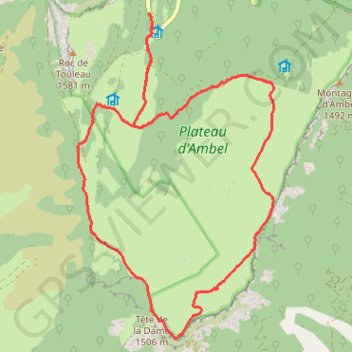 Trace GPS Tour du plateau d'Ambel, itinéraire, parcours