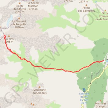 Trace GPS Selle de Puy Gris (Belledonne), itinéraire, parcours