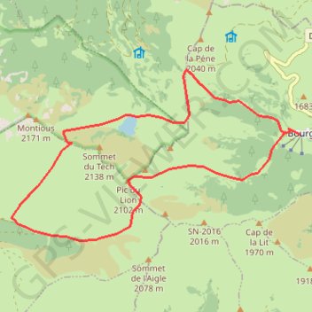 Trace GPS Sommet du Jambet par les trois vallées, itinéraire, parcours