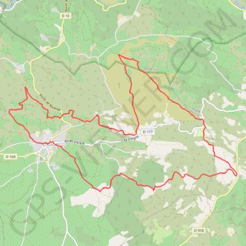 Trace GPS AZILLANET, les Mourels- 16,2km- 500m (07 11 21 Raymond), itinéraire, parcours