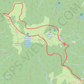 Trace GPS Promenade massif du Rossberg, itinéraire, parcours