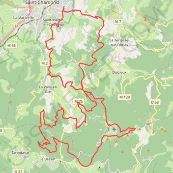 Trace GPS Saint-Cham - Saint-Chamond, itinéraire, parcours