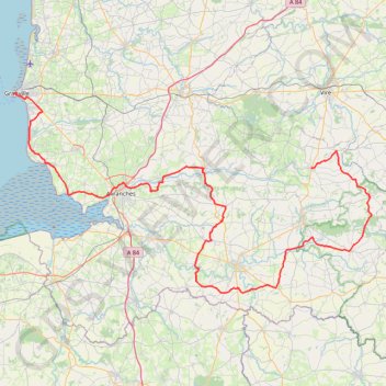 Trace GPS Etape 05 Sourdeval/Granville, itinéraire, parcours