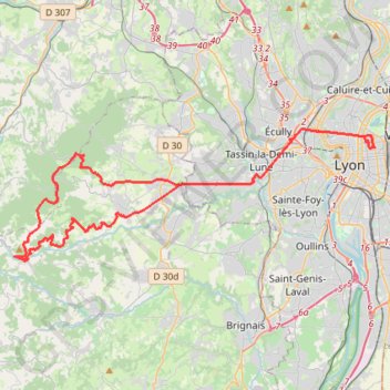 Trace GPS L’automne 🍁 dans les Monts du Lyonnais, itinéraire, parcours