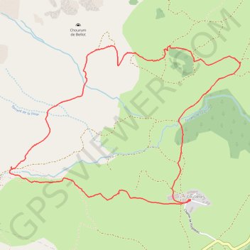 Trace GPS RSPG cabane de Bellot et la Rama, itinéraire, parcours