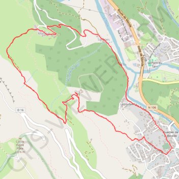 Trace GPS Sentier de Gralhon, itinéraire, parcours