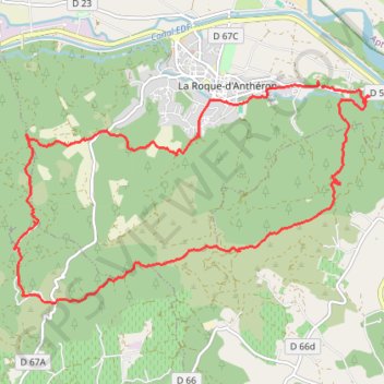Trace GPS Autour de la Roque d'Antheron, itinéraire, parcours