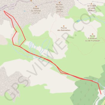 Trace GPS Col des Fontaines, itinéraire, parcours