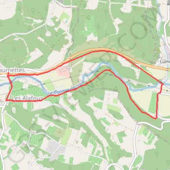 Trace GPS [Itinéraire] LES BEAUMETTES - Chemin de La Virginière, itinéraire, parcours