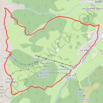 Trace GPS Balade au-dessus de Gresse-en-Vercors, itinéraire, parcours