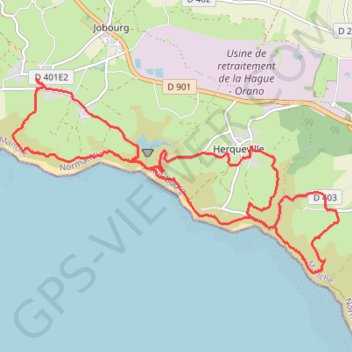 Trace GPS Herqueville, itinéraire, parcours