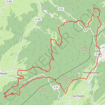 Trace GPS Dans le massif de la Haute Joux - entre Doubs et Jura, itinéraire, parcours