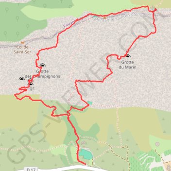 Trace GPS Circuit Saint Ser Pic des Mouches, itinéraire, parcours