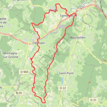 Trace GPS La Ferdière - Brandon, itinéraire, parcours