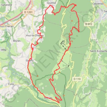 Trace GPS Le Crêt de Chatillon, itinéraire, parcours