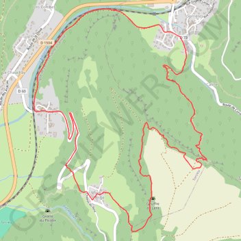 Trace GPS Balcon de la Falconnière par le Trou de Lent depuis Serrières, itinéraire, parcours