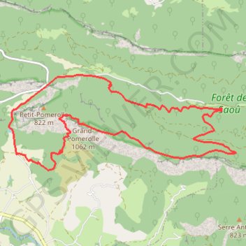 Trace GPS Le Grand Pomerole par le Pas de Lestang, itinéraire, parcours