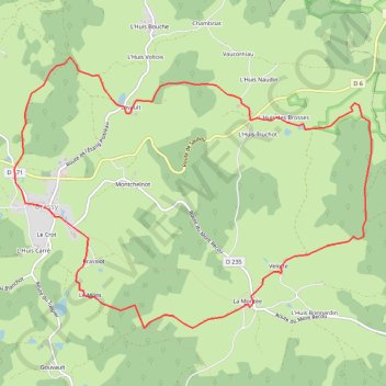 Trace GPS Tour de Brassy, itinéraire, parcours