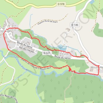Trace GPS Sancy - Les Sources - Secteur Saint-Diéry, itinéraire, parcours
