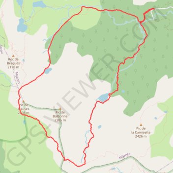 Trace GPS Étang de Balbonne et étang de l'Estagnet, itinéraire, parcours