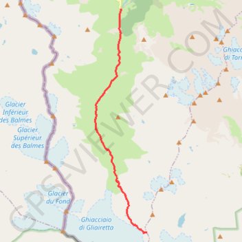 Trace GPS Rifugio Bezzi - Col de Bassac Déré - Usellières, itinéraire, parcours