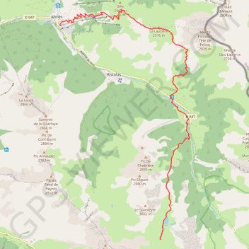 Trace GPS Queyras - Abries - la Blanche, itinéraire, parcours