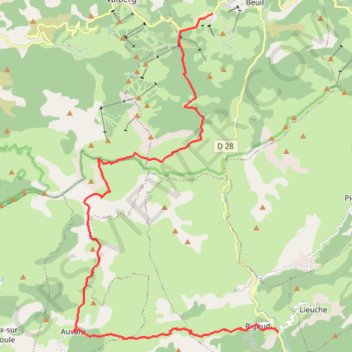 Trace GPS Les Launes - moulin de Rigaud, itinéraire, parcours