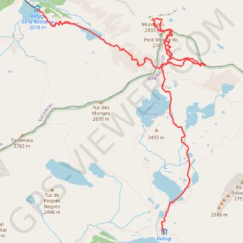 Trace GPS Montardo, itinéraire, parcours