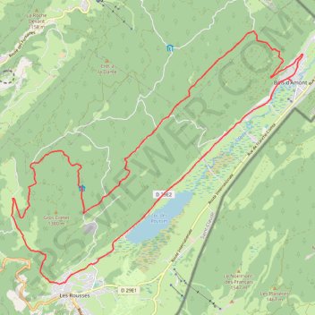 Trace GPS Du Risoux au Lac - Bois-d'Amont, itinéraire, parcours