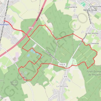 Trace GPS La Forêt de Phalempin, itinéraire, parcours