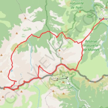 Trace GPS Pics de la Fossa del Gegant, de la Vaca, de l'Infern, du Géant, de Prats de Bassibès, de la Dona par la Carança depuis Mantet, itinéraire, parcours