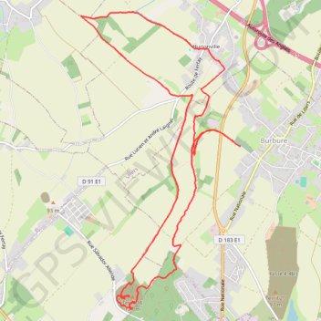 Trace GPS Scyrendale - Burbure, itinéraire, parcours